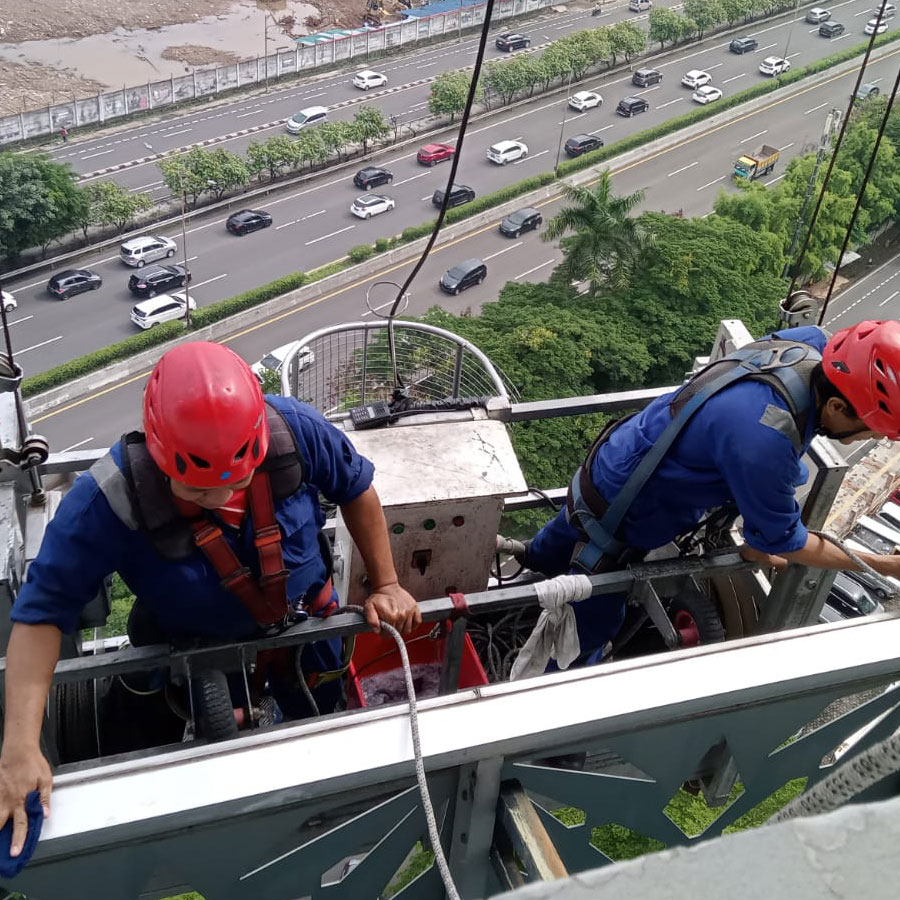 Facade Cleaning HIBER Indonesia